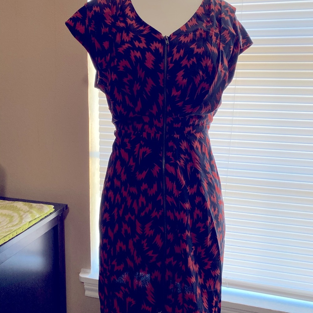 Zip front shift dress